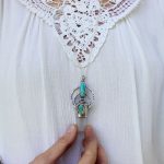 Ayelen Luxury Turquoise naja rollerball necklace 4