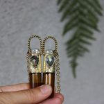 Golden Rollerball necklace brass Labradorite