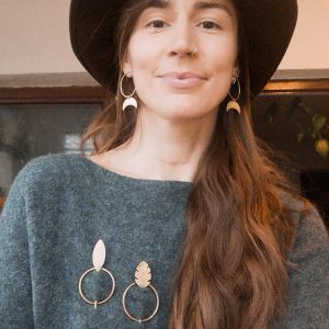 Crescent Moon Hoops - Image 3