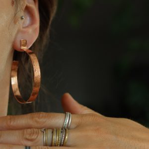 Frida velike bakar hoops - Slika 2
